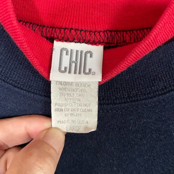 Holiday Snowman embroidered chic sweatshirt size large Vintage made in the USA - Picture 3 of 3